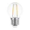 LEDmaxx LED Lampe, Tropfen / Kugel Filament E27, 2W, klar