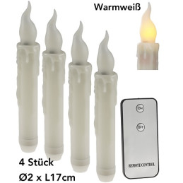 Chilitec LED-Stabkerze, 4er...
