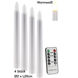 Chilitec LED-Stabkerze, 4er...