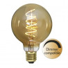 Star Trading LED-Lampe Filament "Amber Spiral" E27 G95, 3.5W