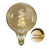 Star Trading LED-Lampe Filament "Amber Spiral" E27 G125, 3.5W