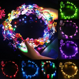 HM LED Haarkranz mit bunten...