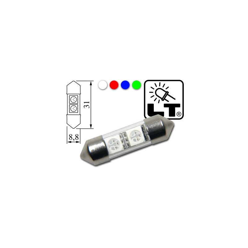 Letronix LED-Soffitte SV8.5, PLCC6, 0.8W, 31mm, 2x5050 SMD LEDs