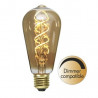Star Trading LED-Lampe Filament "Amber Glass Spiral" E27 ST64, 3.5W